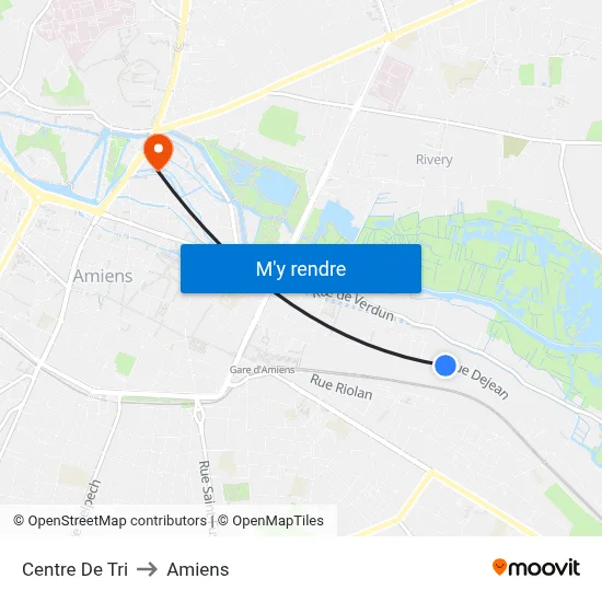Centre De Tri to Amiens map