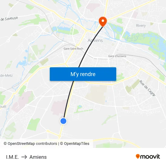 I.M.E. to Amiens map