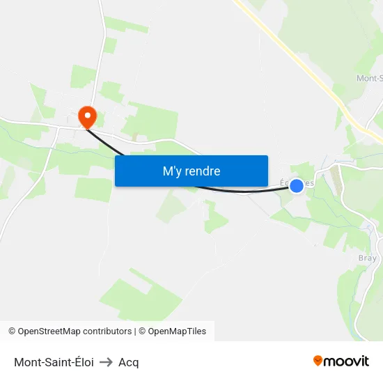 Mont-Saint-Éloi to Acq map