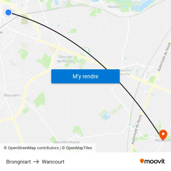 Brongniart to Wancourt map