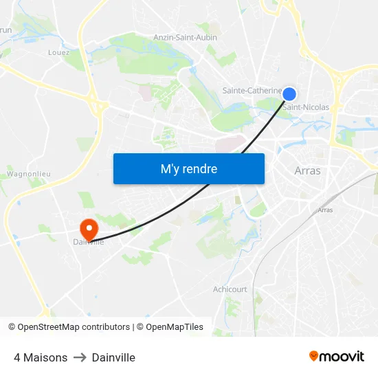 4 Maisons to Dainville map