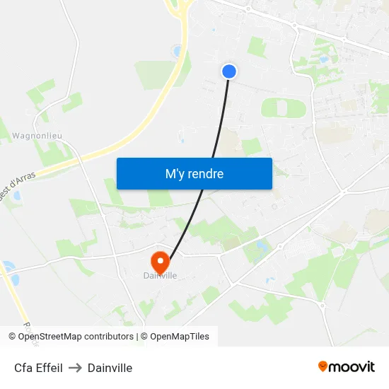 Cfa Effeil to Dainville map