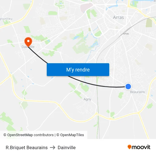 R.Briquet  Beaurains to Dainville map