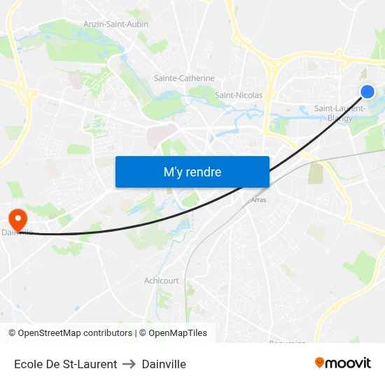 Ecole De St-Laurent to Dainville map