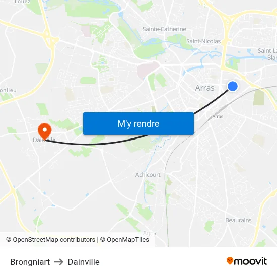 Brongniart to Dainville map