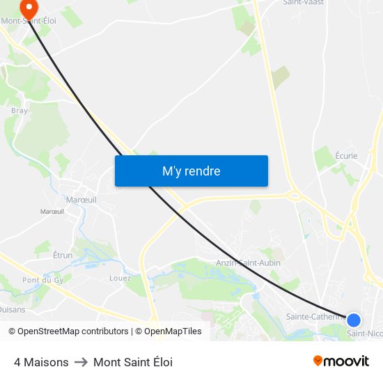 4 Maisons to Mont Saint Éloi map