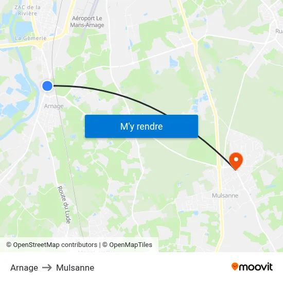 Arnage to Mulsanne map