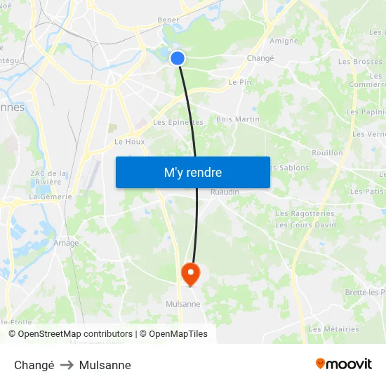 Changé to Mulsanne map