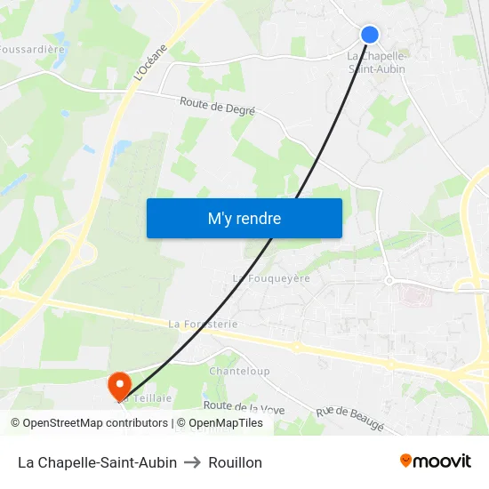 La Chapelle-Saint-Aubin to Rouillon map
