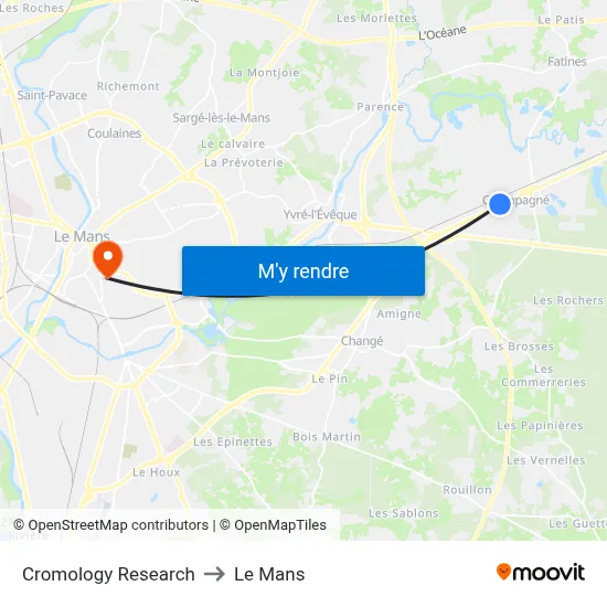 Cromology Research to Le Mans map