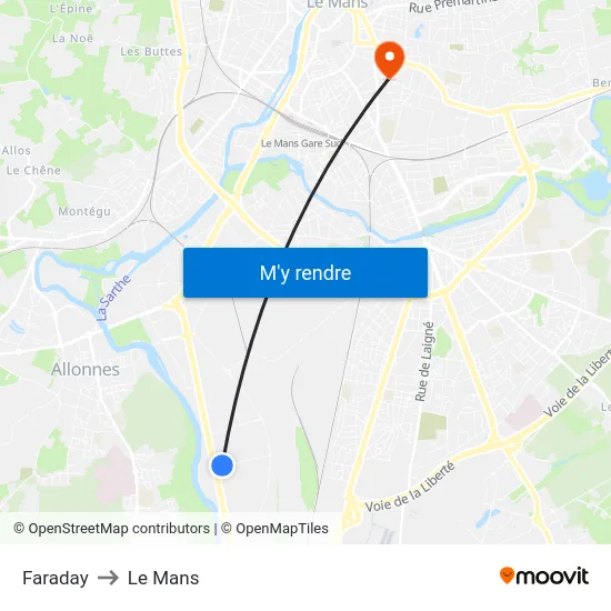 Faraday to Le Mans map