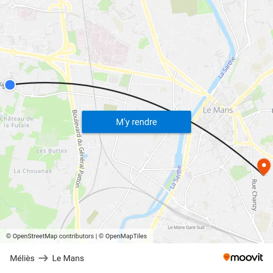 Méliès to Le Mans map