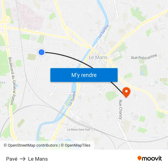 Pavé to Le Mans map