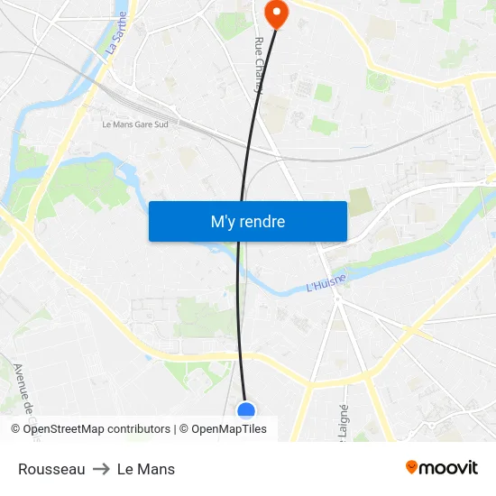 Rousseau to Le Mans map