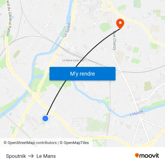 Spoutnik to Le Mans map
