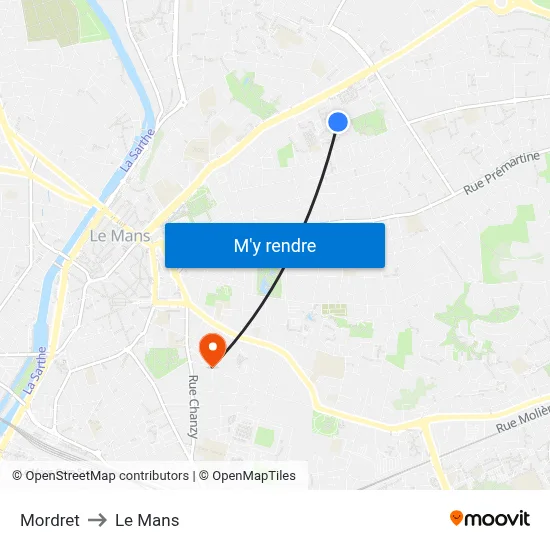Mordret to Le Mans map