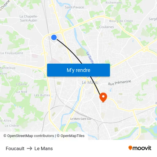 Foucault to Le Mans map