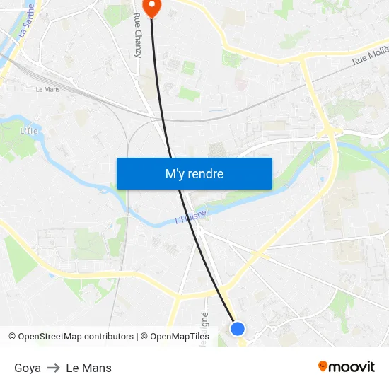 Goya to Le Mans map