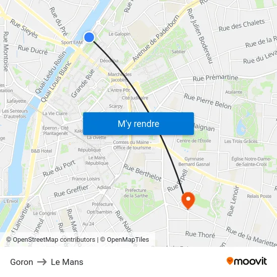 Goron to Le Mans map