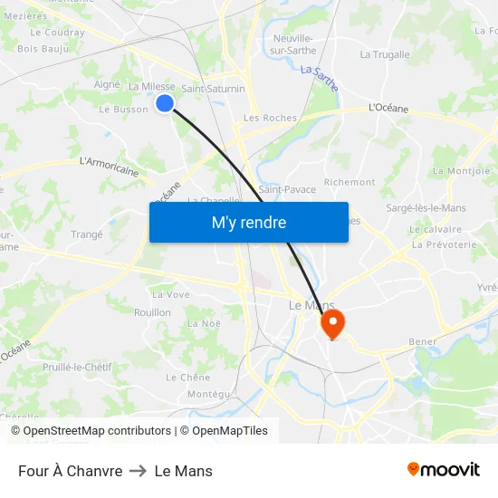 Four À Chanvre to Le Mans map