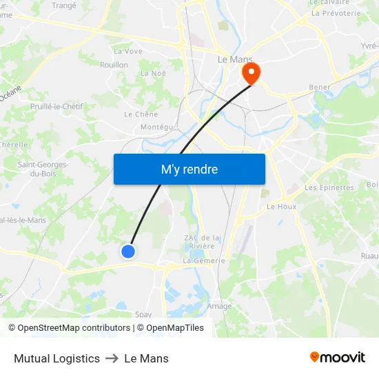 Mutual Logistics to Le Mans map