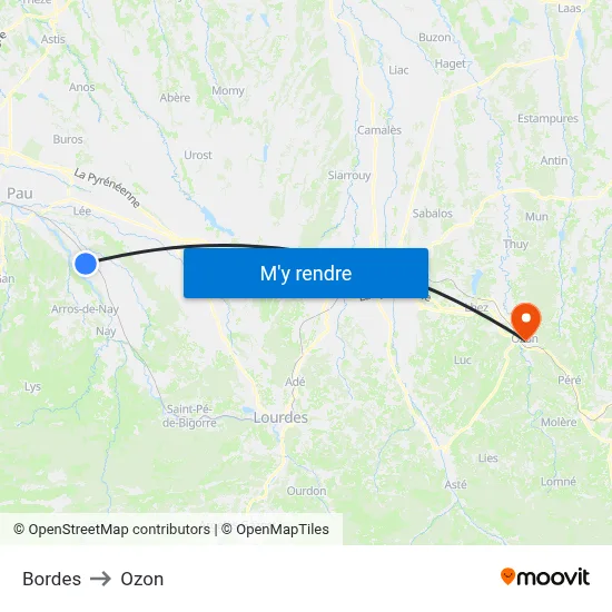 Bordes to Ozon map