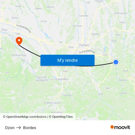 Ozon to Bordes map