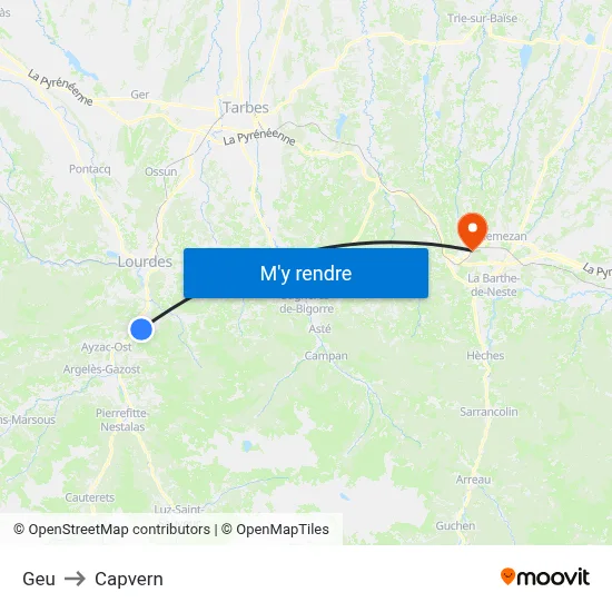 Geu to Capvern map