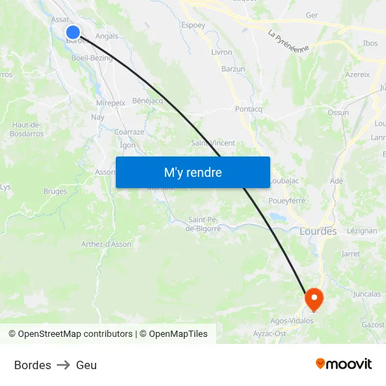 Bordes to Geu map