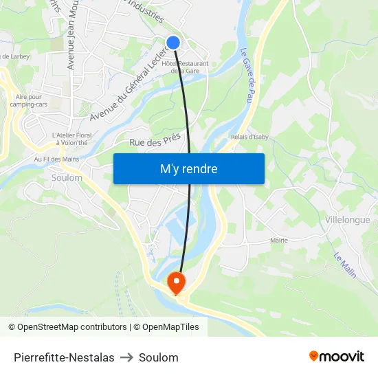Pierrefitte-Nestalas to Soulom map