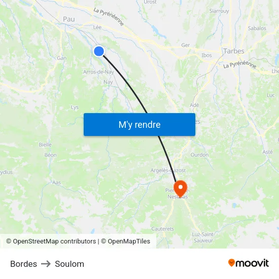 Bordes to Soulom map