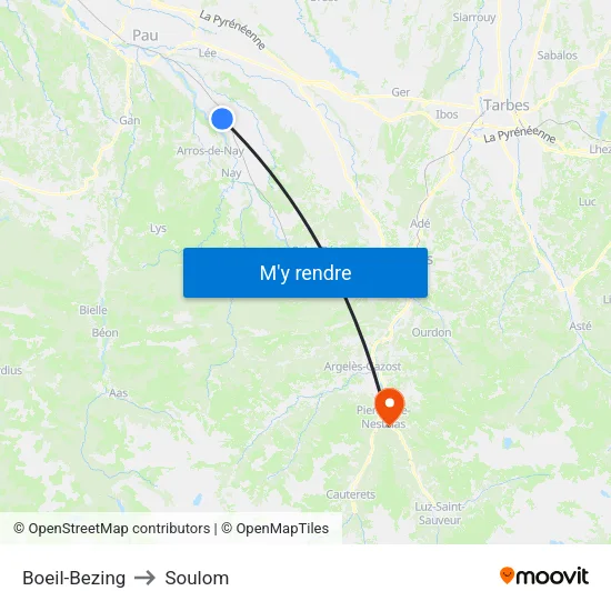 Boeil-Bezing to Soulom map