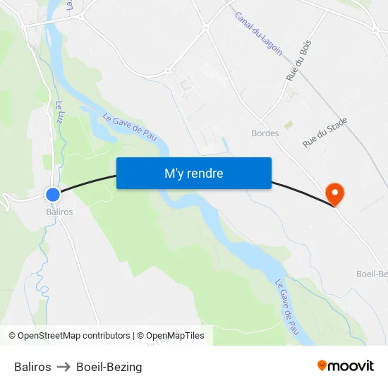 Baliros to Boeil-Bezing map