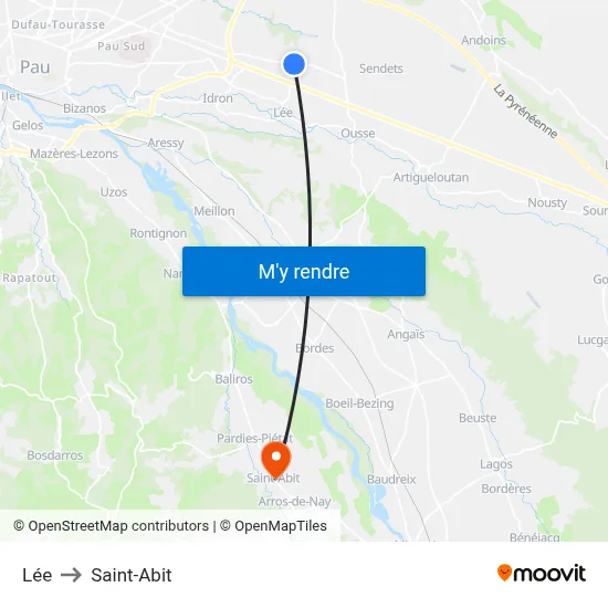 Lée to Saint-Abit map