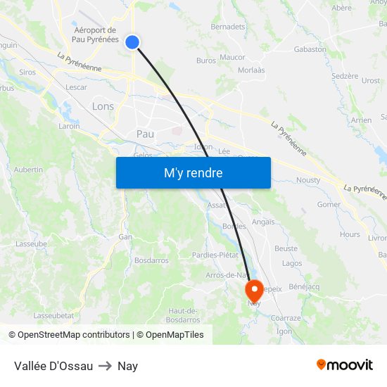 Vallée D'Ossau to Nay map