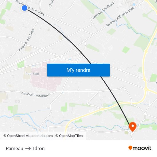 Rameau to Idron map