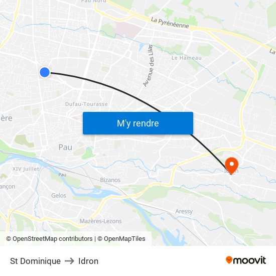 St Dominique to Idron map