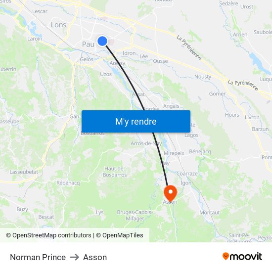 Norman Prince to Asson map