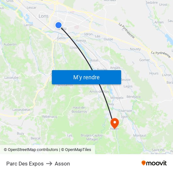 Parc Des Expos to Asson map