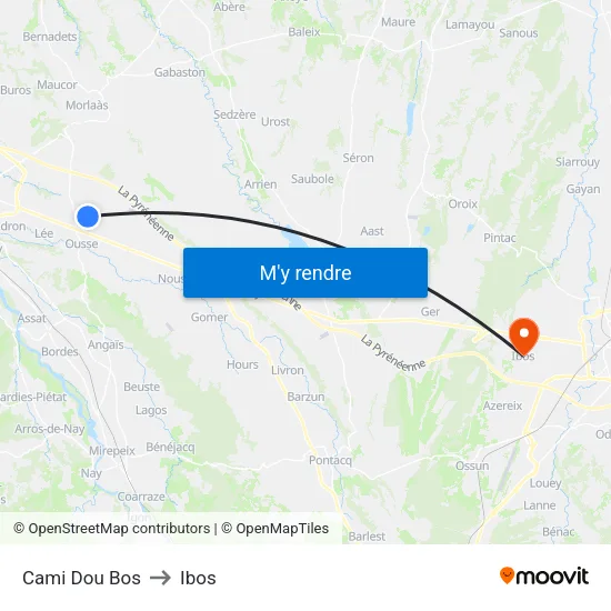 Cami Dou Bos to Ibos map