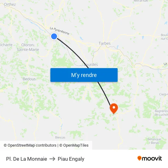 Pl. De La Monnaie to Piau Engaly map