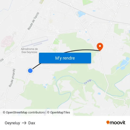 Oeyreluy to Dax map