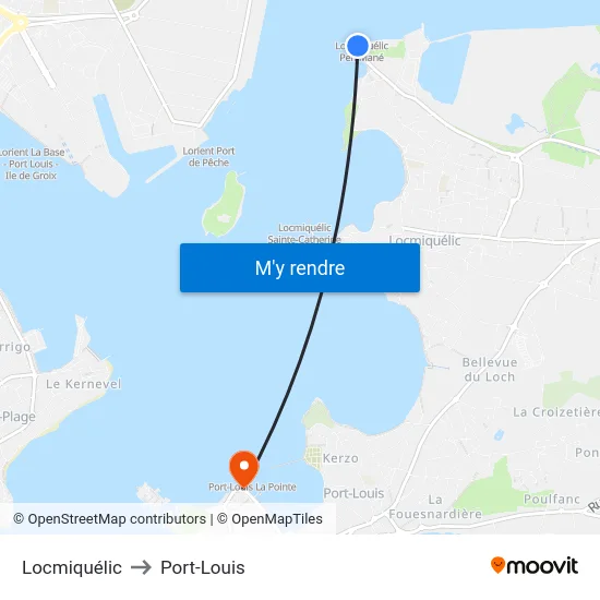 Locmiquélic to Port-Louis map