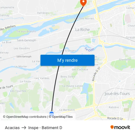 Acacias to Inspe - Batiment D map