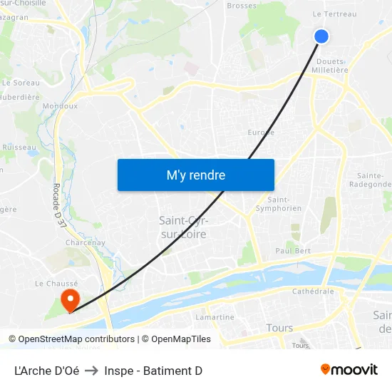 L'Arche D'Oé to Inspe - Batiment D map
