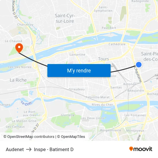Audenet to Inspe - Batiment D map