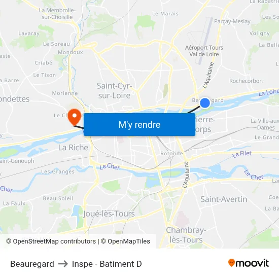 Beauregard to Inspe - Batiment D map