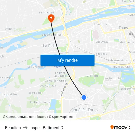 Beaulieu to Inspe - Batiment D map