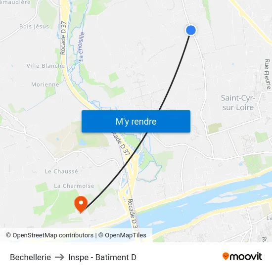 Bechellerie to Inspe - Batiment D map