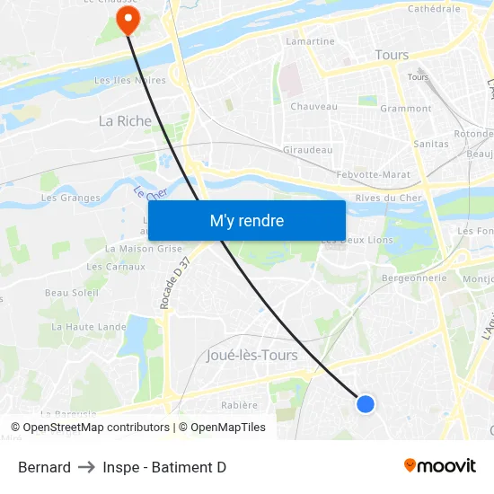 Bernard to Inspe - Batiment D map